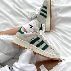 adidas Campus 00s Crystal White Dark Green